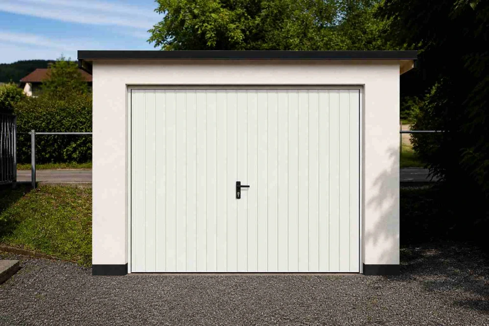 ZMK.Garážová vrata dvoukřídlá zateplená š.240 x v.200 cm,RAL 9010
