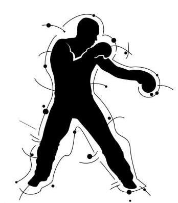 Merci-shop. Samolepky na zeď - Boxer ( 60 x 70 cm ) 080