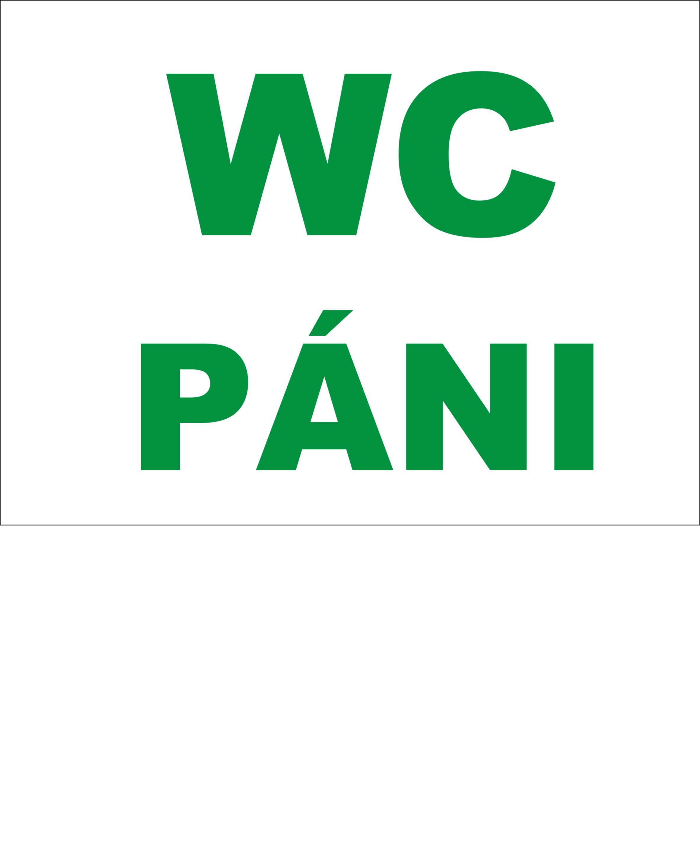 Merci-shop.Samolepka - WC Páni (20 x 15 cm) 070