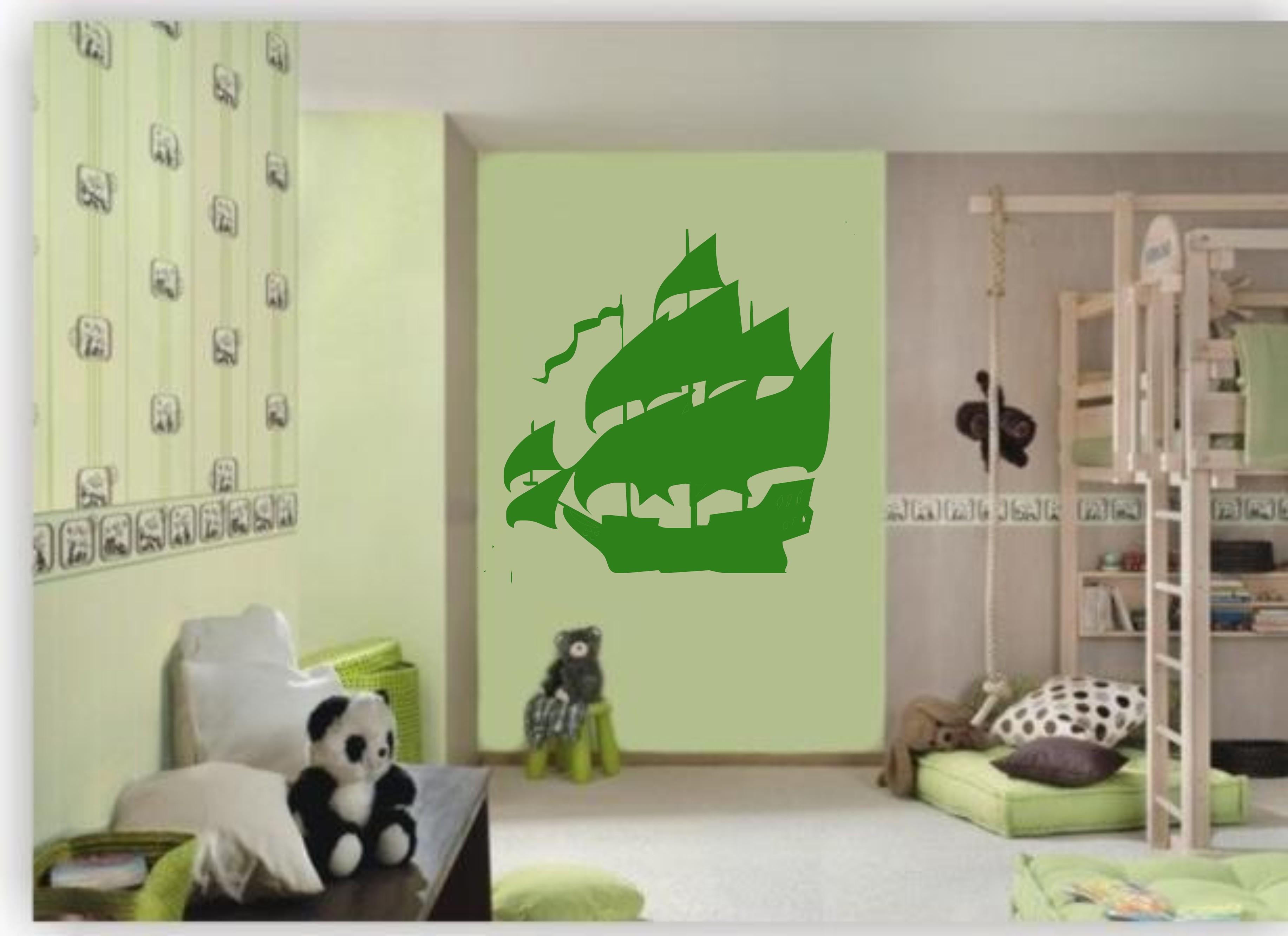 Merci-shop.Samolepka na zeď - Loď (60 cm x 60 cm) 061