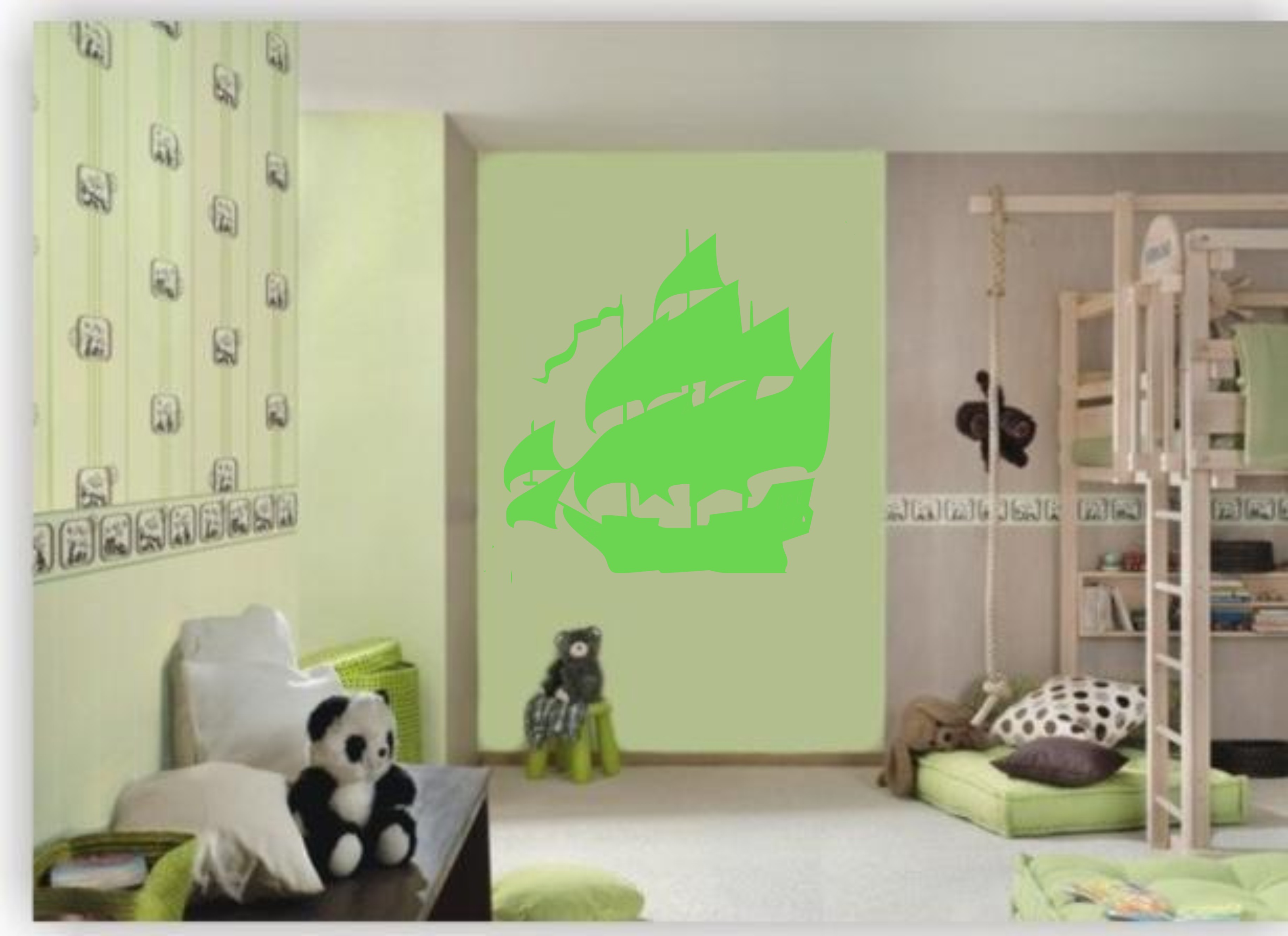 Merci-shop.Samolepka na zeď - Loď (60 cm x 60 cm) 061