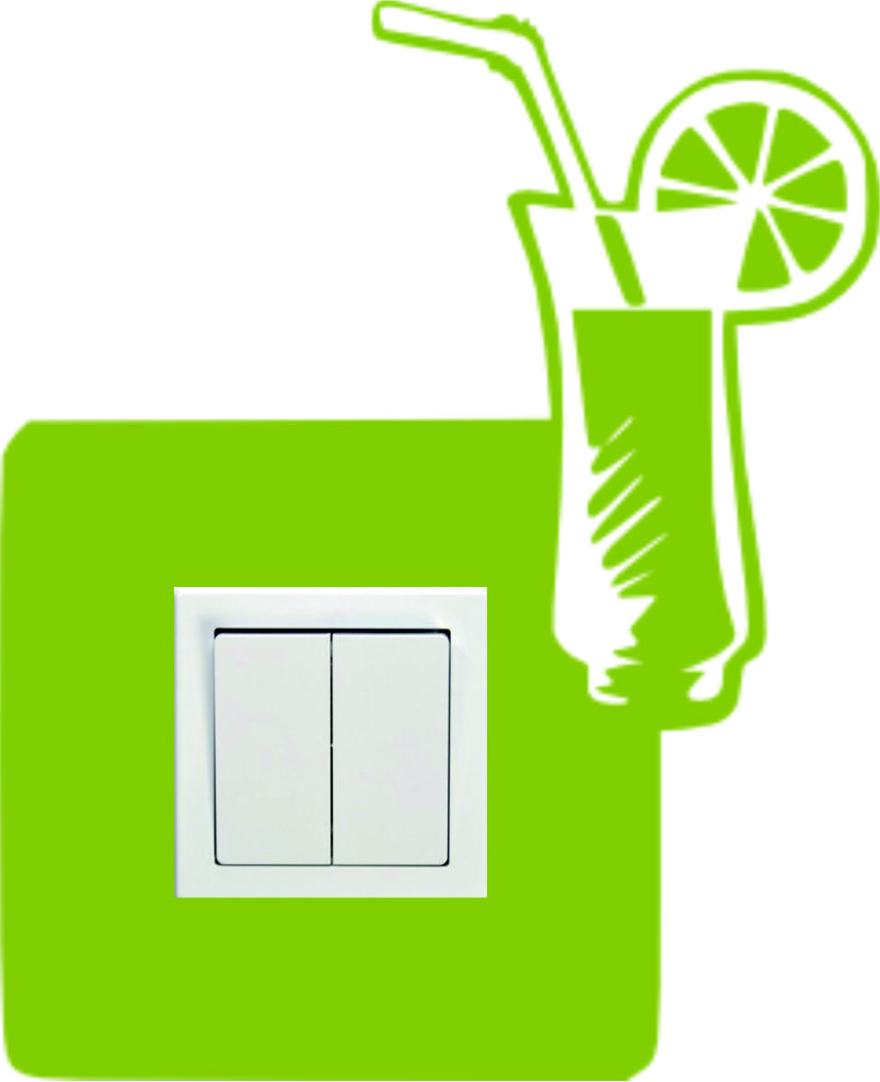 Merci-shop. Samolepka na zeď, vypínač - Vzor 61 drink ( 22 x 27 )