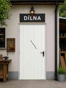 ZMK Plechové dveře š.80 x 200 cm,RAL 9010,levé