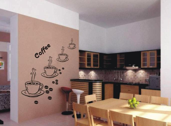 Merci-shop. Samolepka na zeď - Káva 2 ( 42 cm x 86 cm )