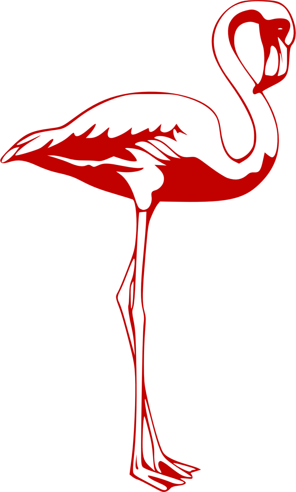 Merci-shop.Samolepka na zeď.Plameňák ( 59 x 100 cm ) 070