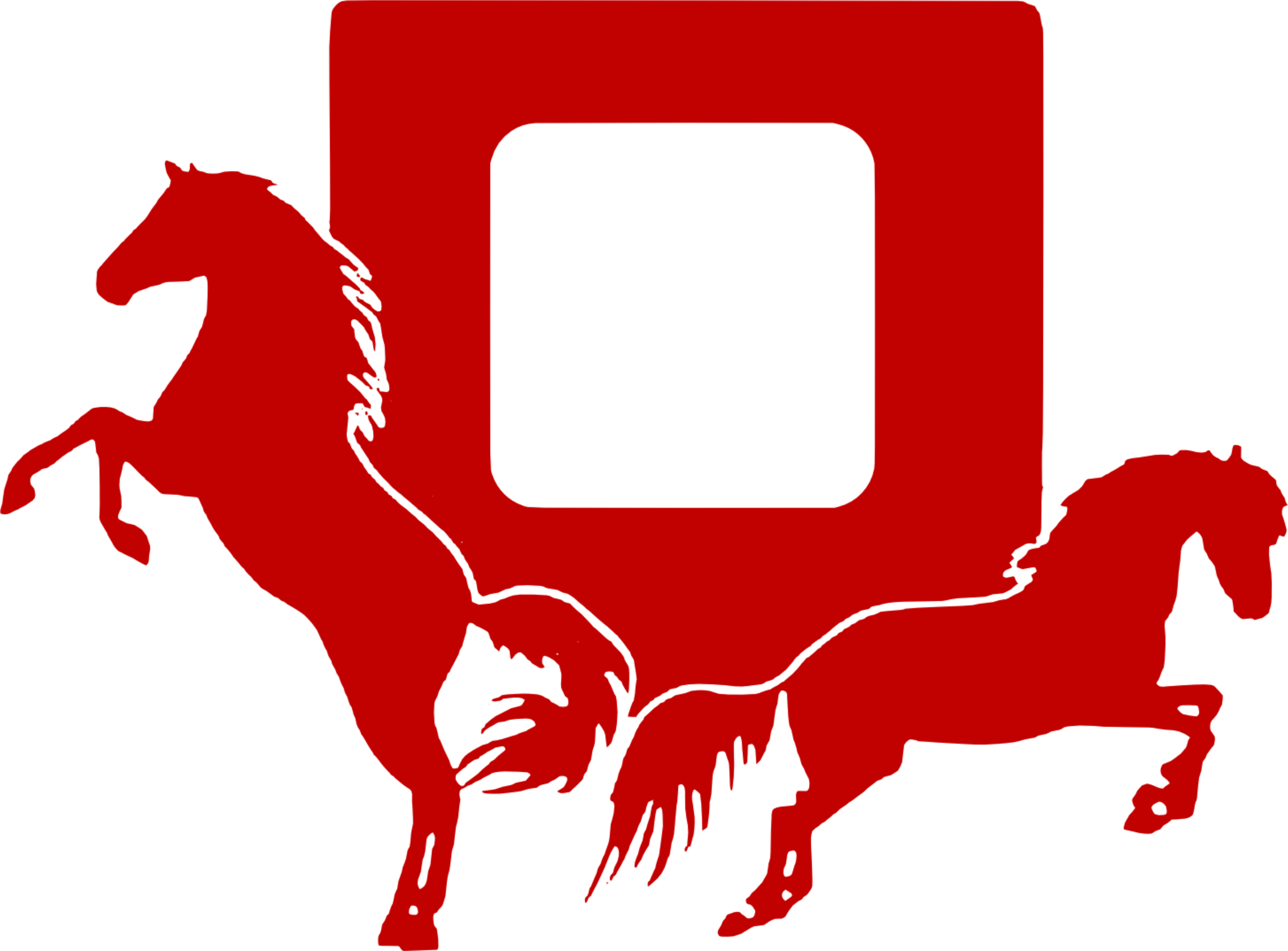 Merci-shop. Samolepka kolem vypínače - Koně ( 30 x 22 cm )