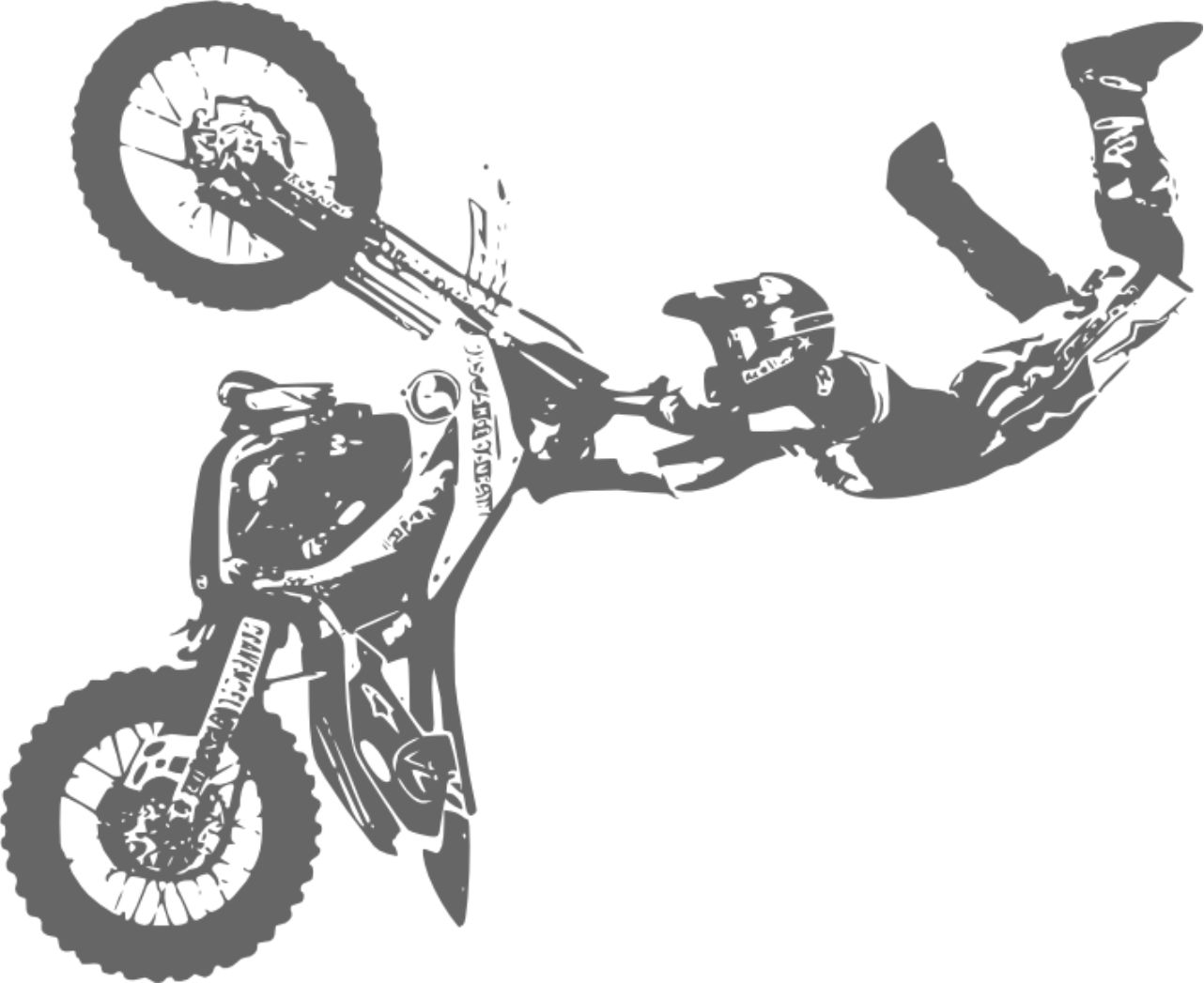 Merci-shop. Samolepka na zeď - Motorka motokros 55 ( 73 x 60 cm ) 070