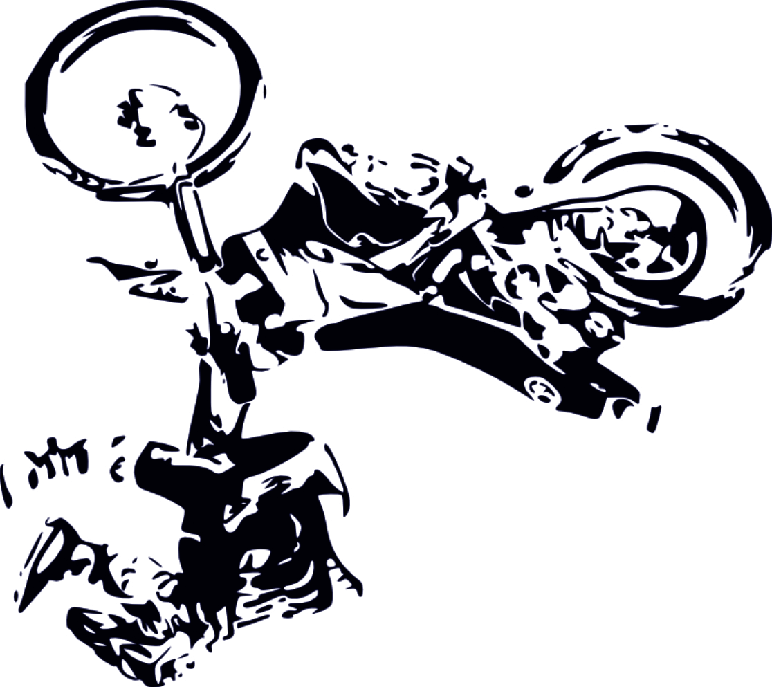 Samolepka na zeď motorka FMX 12 ( 60 x 53 cm ) Merci-shop