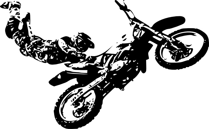 Merci-shop. Samolepka na zeď motorka FMX 13 ( 60 x 37 cm ) 070