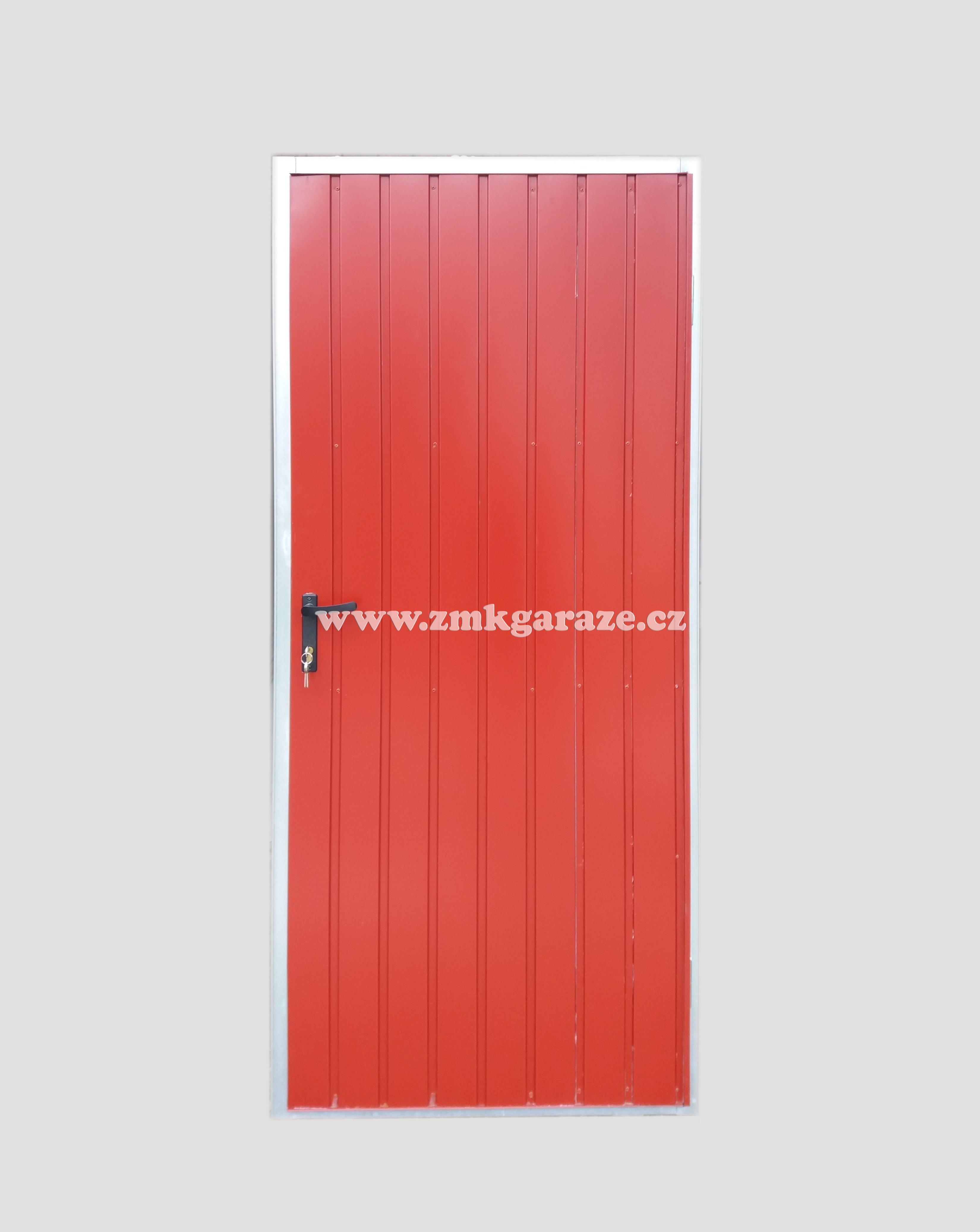 ZMK.Plechové dveře š.90 x 200 cm,RAL 3011,pravé