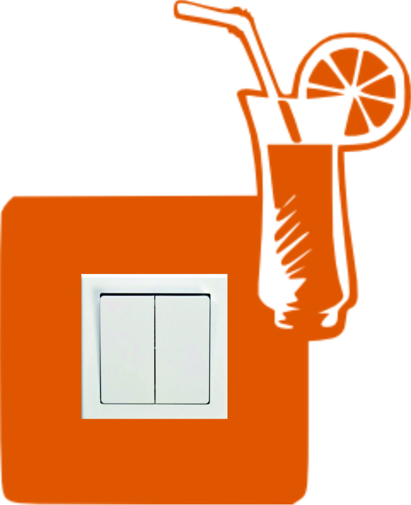  Merci-shop. Samolepka na zeď, vypínač - Vzor 61 drink ( 22 x 27 ) 081