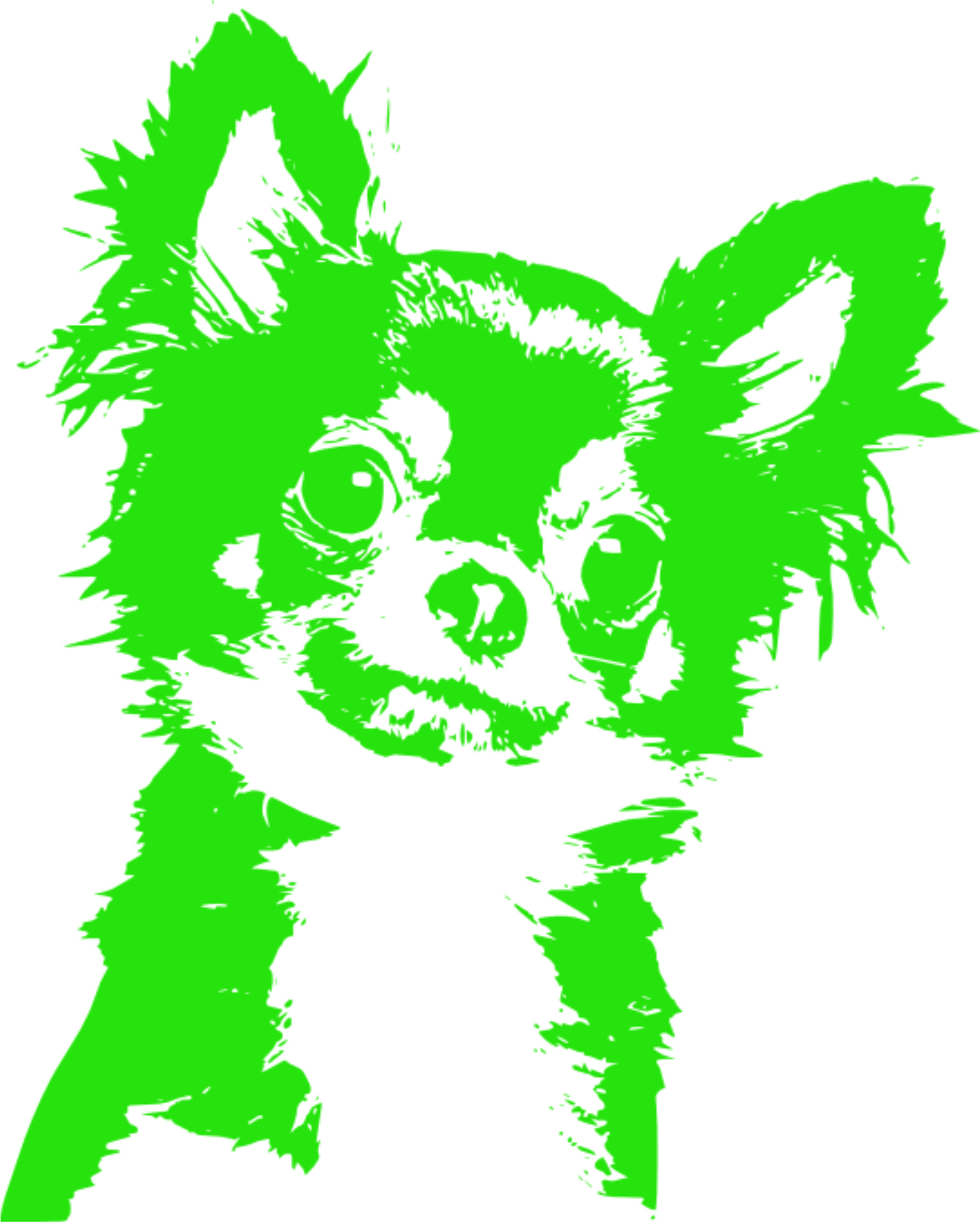 Merci-shop. Samolepka Čivava 16 x 19 cm ( 070 )