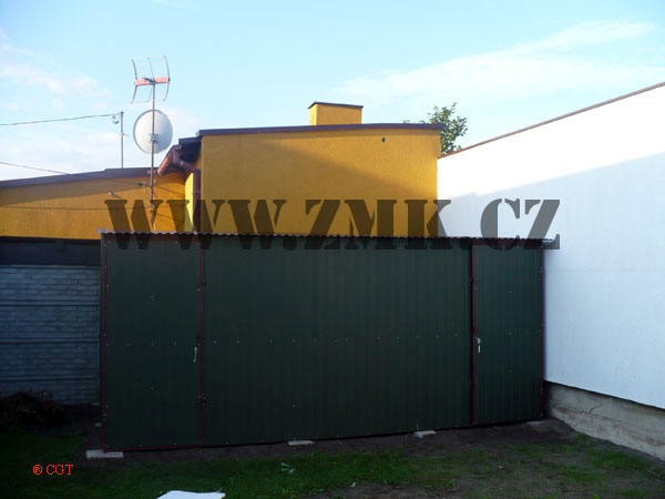 ZMK.Sklad montovaný plechový 3 x 4 m,střecha se sklonem na bok,v barvě RAL