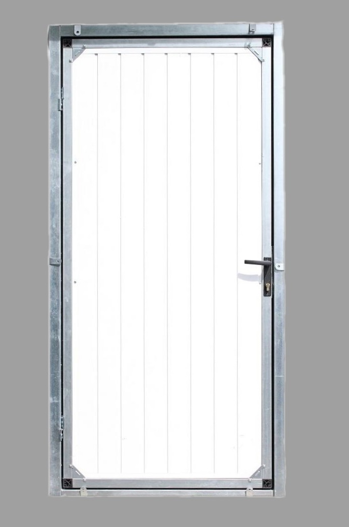 ZMK.Plechové dveře š.100 x 200 cm,RAL 3011,pravé