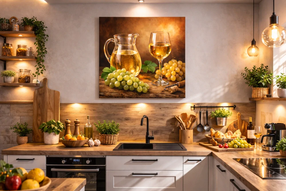 Fotoobraz-Bílé víno 29 x29 cm 