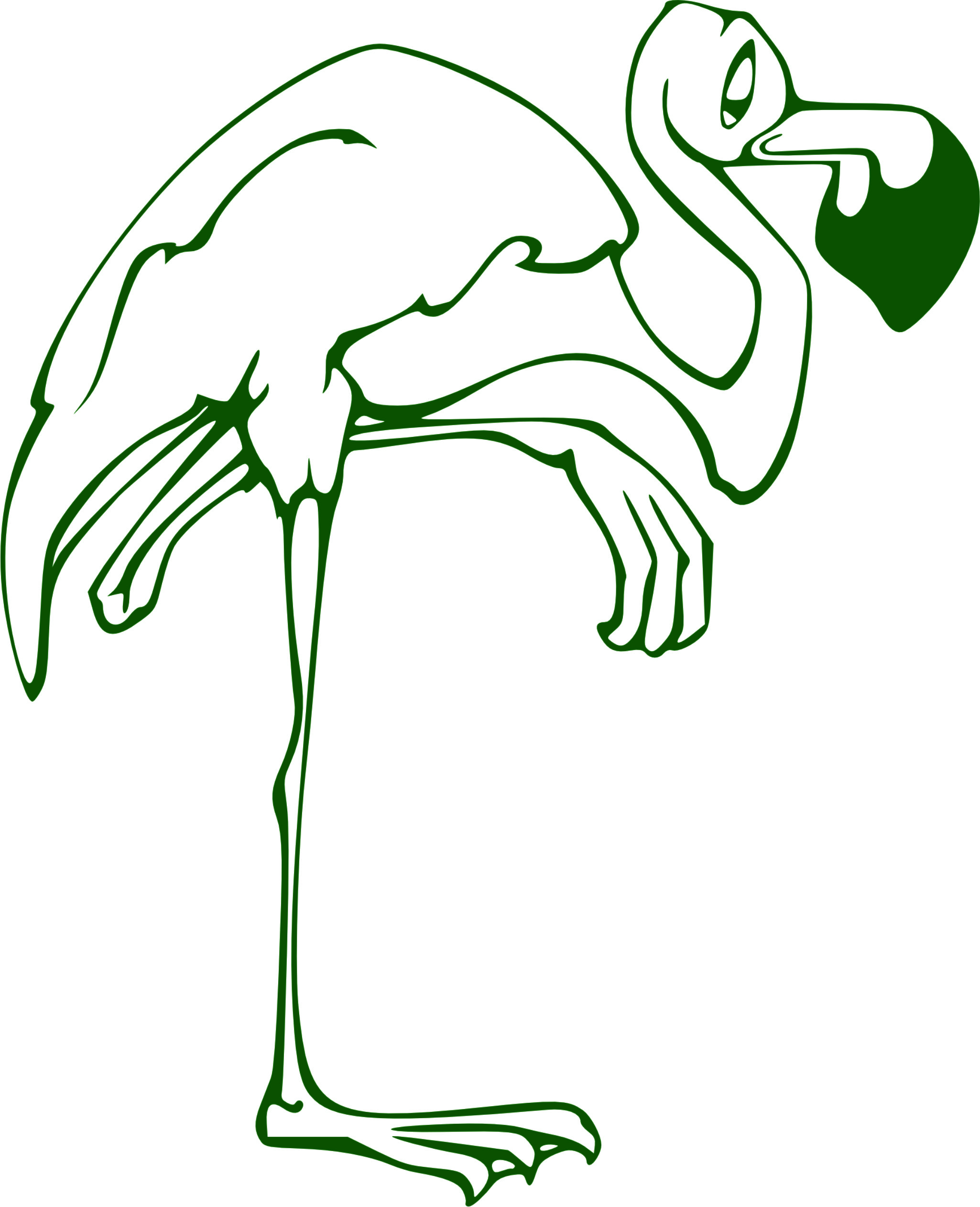 Merci-shop.Samolepka na zeď.Plameňák 2 ( 48 x 60 cm ) 041