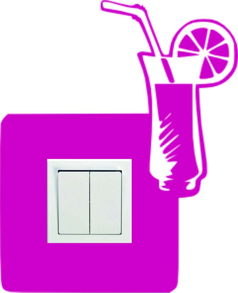  Merci-shop. Samolepka na zeď, vypínač - Vzor 61 drink ( 22 x 27 ) 081