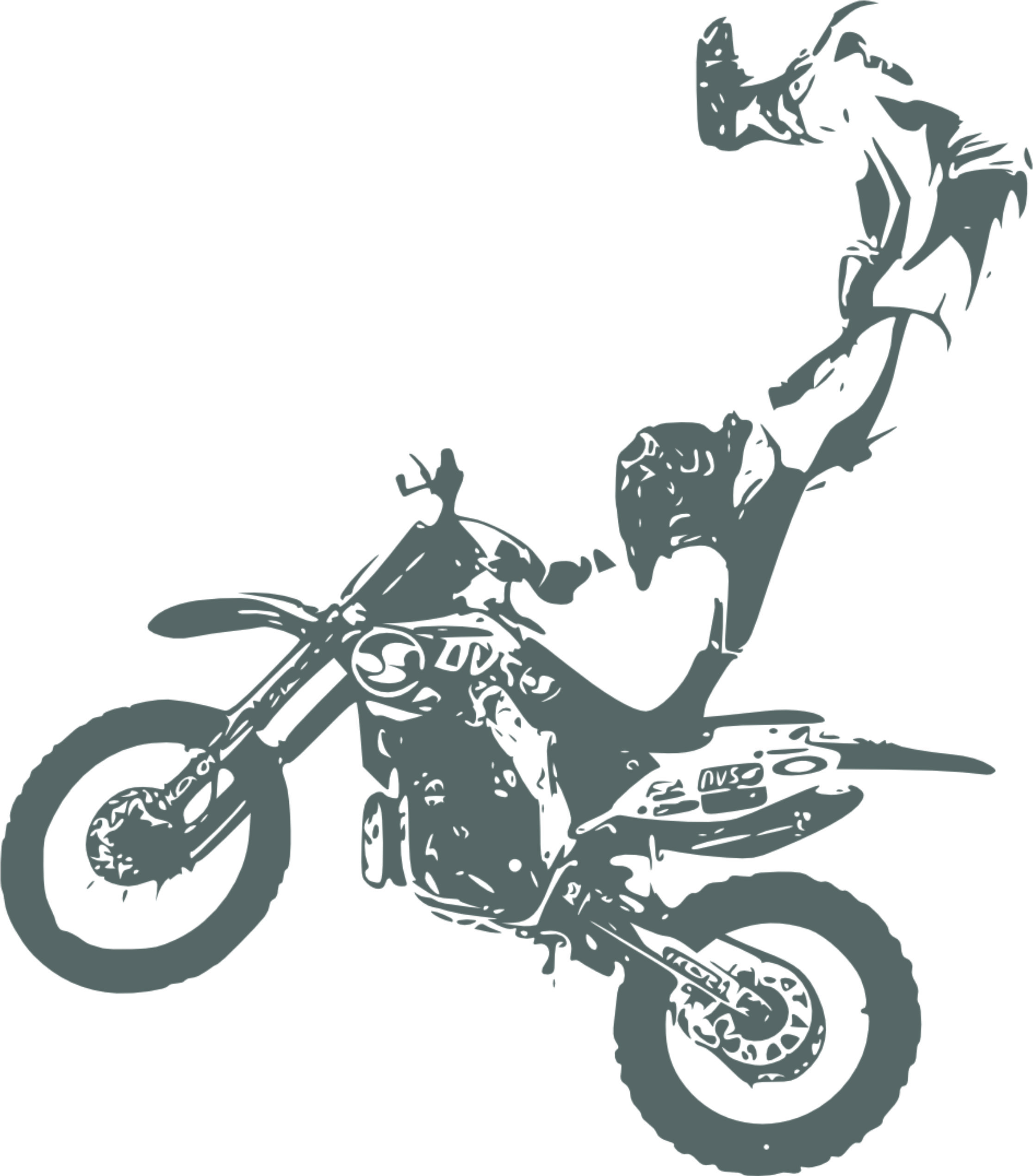 Samolepka na zeď Motorka motokros,free style 6 ( 60 cm x 68 cm ) Merci-shop