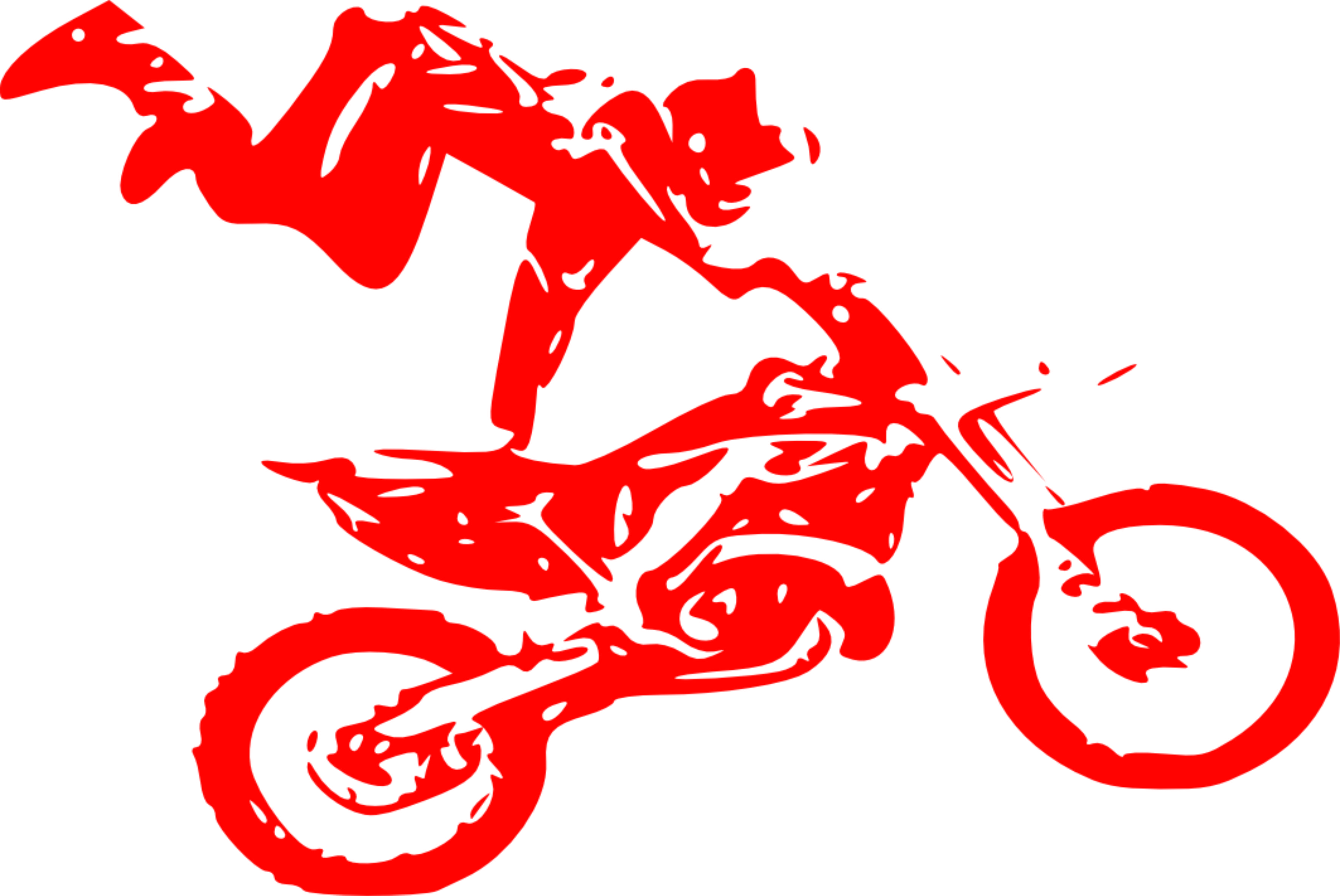 Samolepka motorka motokros ,free style 7 ( 89 x 60 cm ) Merci-shop