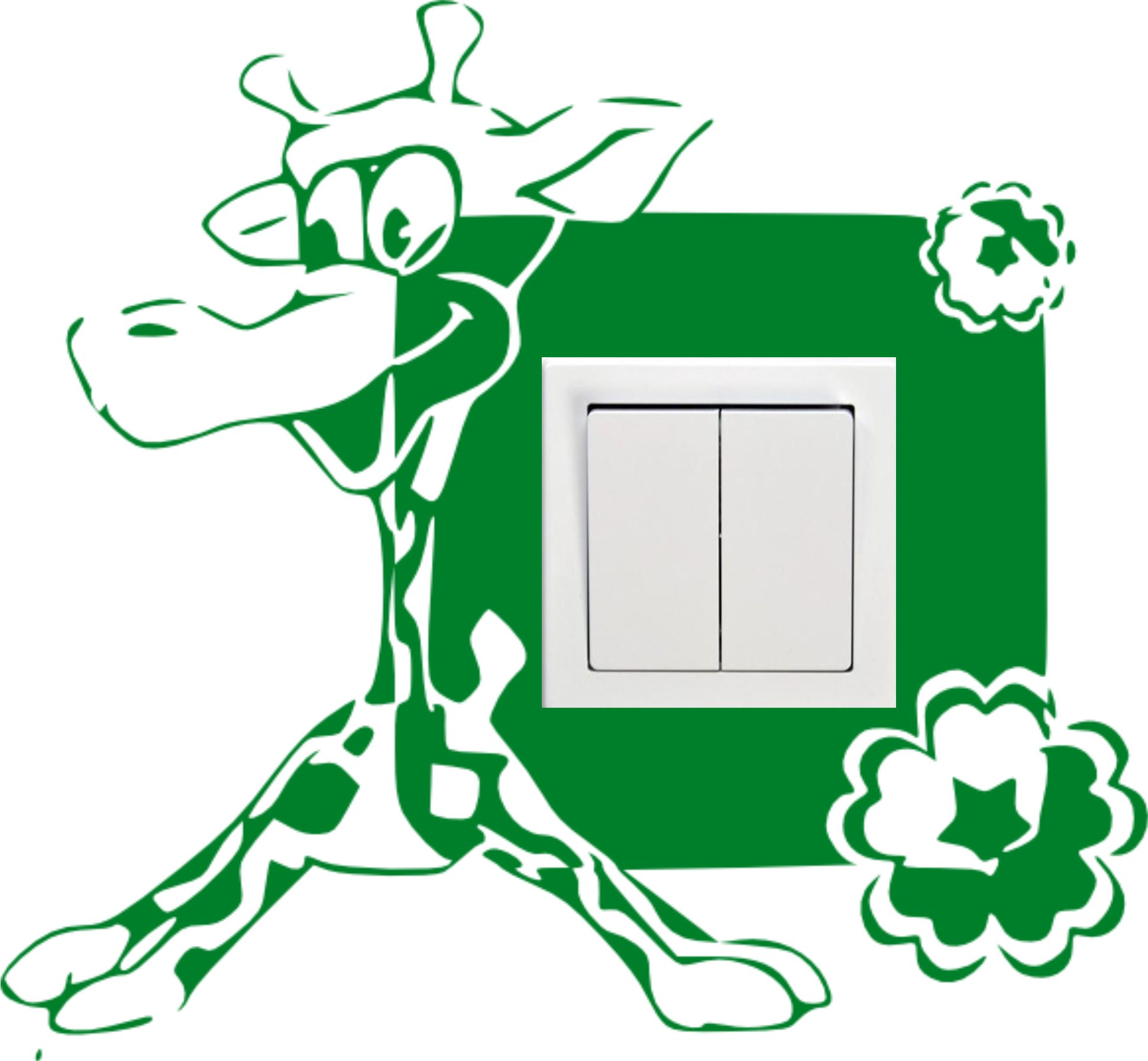 Marcela Krajčíková Samolepka na zeď,vypínač.Žirafa 26 x 24 cm 