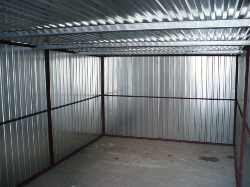 ZMK.Garáž plechová montovaná 3 x 6 m,pultová střecha,pozink L