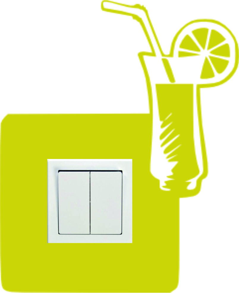  Merci-shop. Samolepka na zeď, vypínač - Vzor 61 drink ( 22 x 27 ) 081