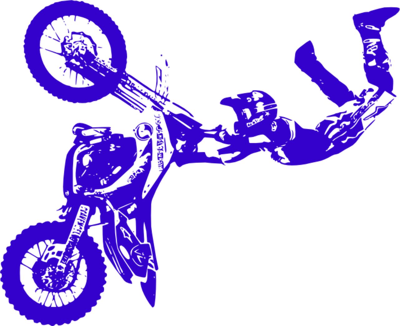 Merci-shop. Samolepka na zeď - Motorka motokros 55 ( 73 x 60 cm ) 070