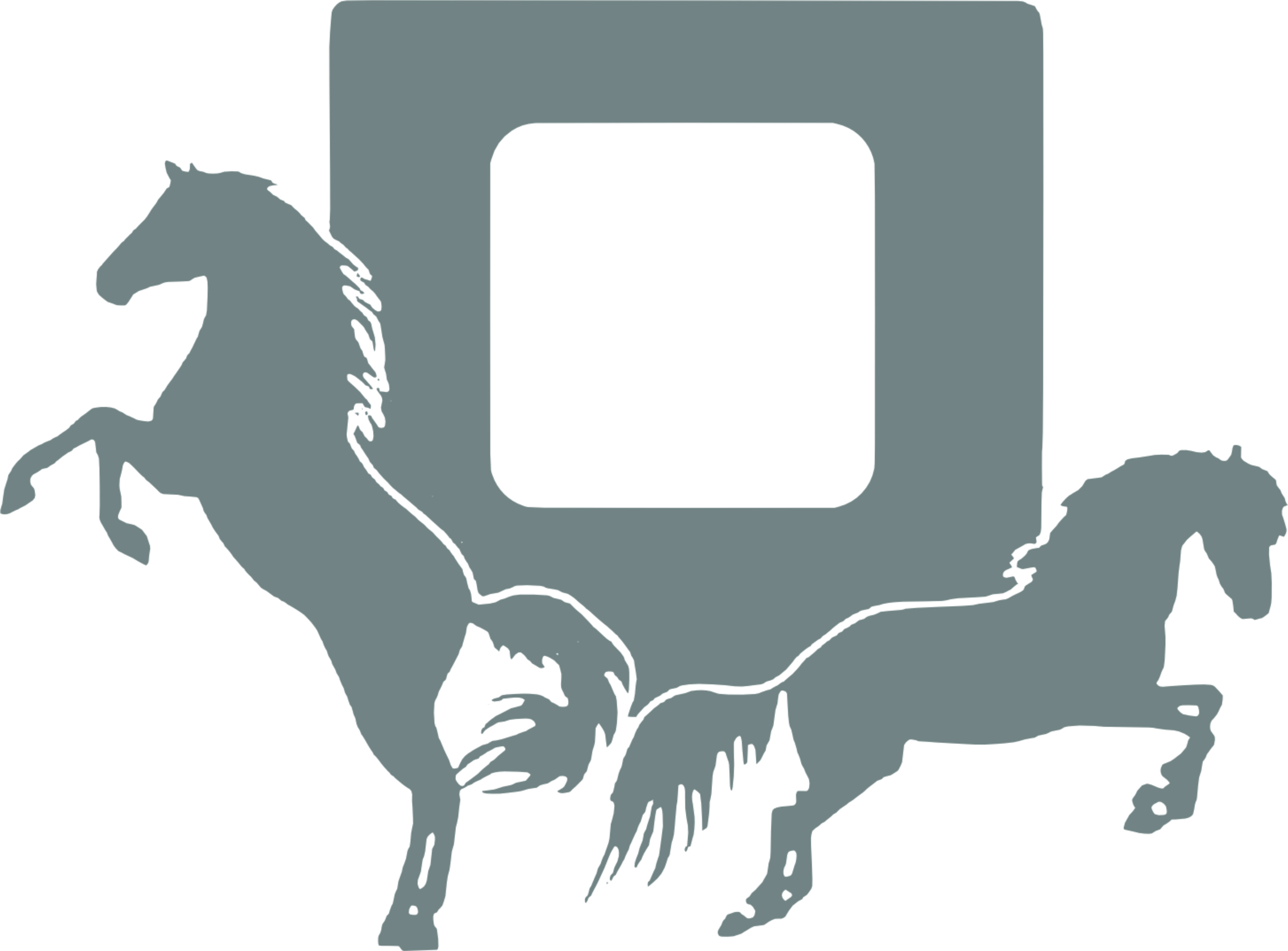 Merci-shop. Samolepka kolem vypínače - Koně ( 30 x 22 cm )