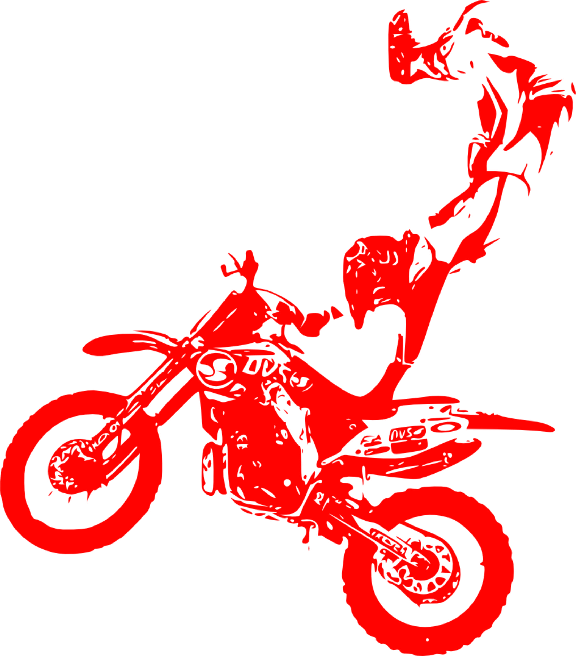 Samolepka na zeď Motorka motokros,free style 6 ( 60 cm x 68 cm ) Merci-shop
