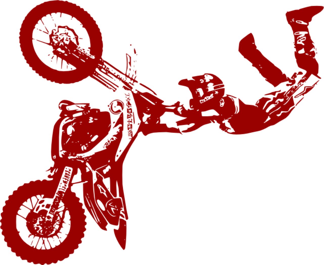 Merci-shop. Samolepka na zeď - Motorka motokros 55 ( 73 x 60 cm ) 070