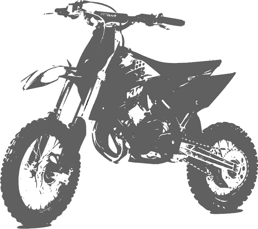 Merci-shop. Samolepka na zeď motorka KTM (60 x 53 cm)