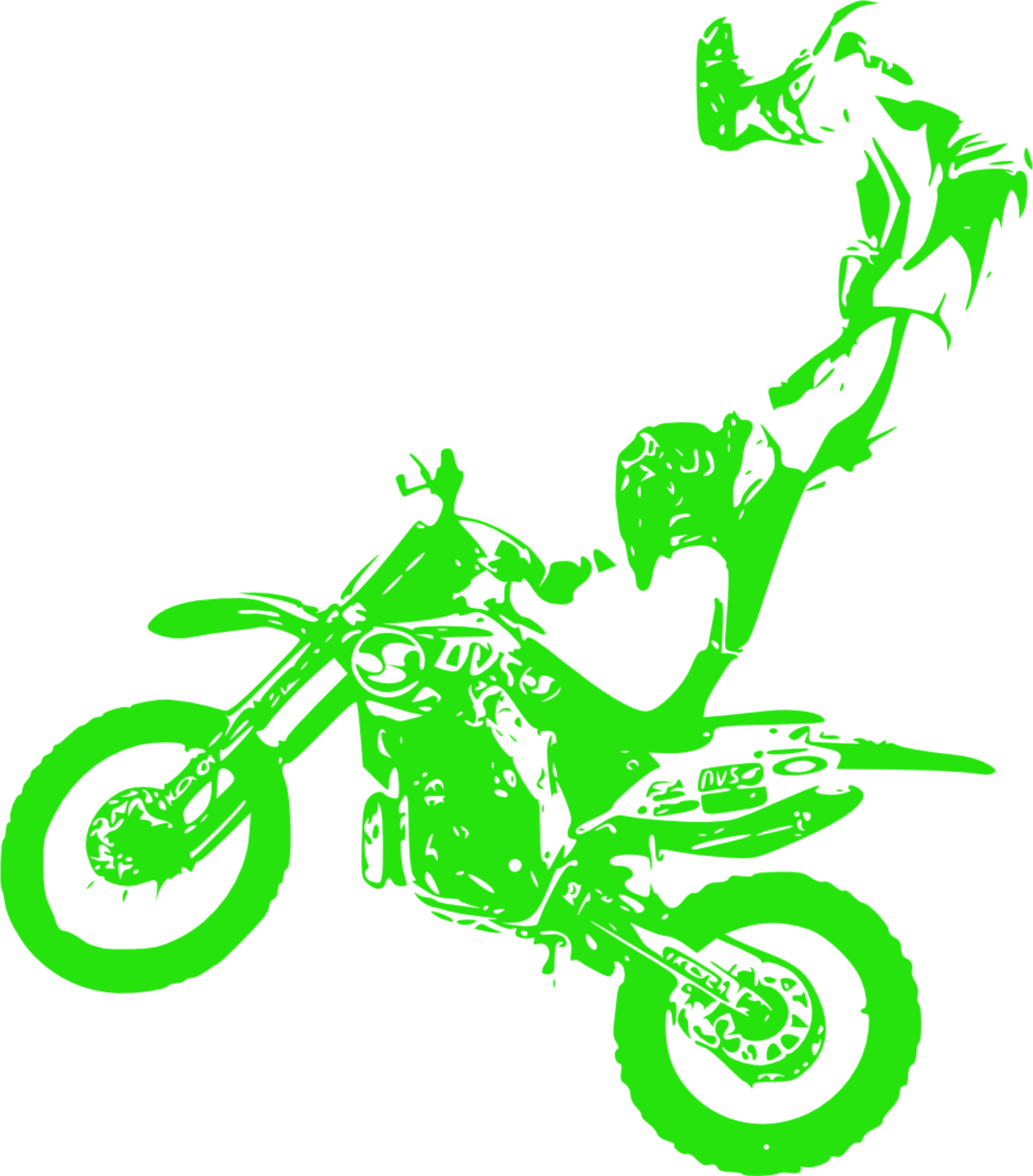 Samolepka na zeď Motorka motokros,free style 6 ( 60 cm x 68 cm ) Merci-shop