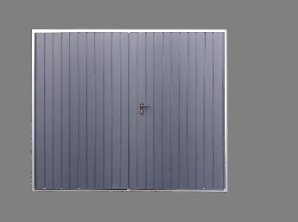 ZMK.Garážová vrata dvoukřídlá zateplená š.250 x v.200 cm RAL 7016 MAT